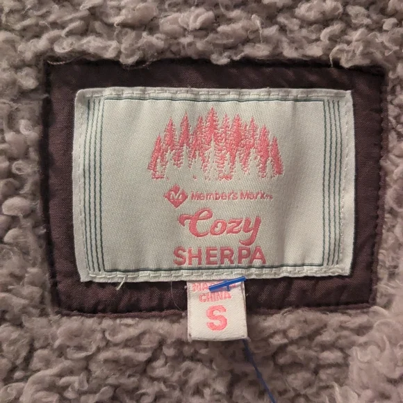 Member's Mark Zip Up Sherpa | size small - Picture 3 of 4